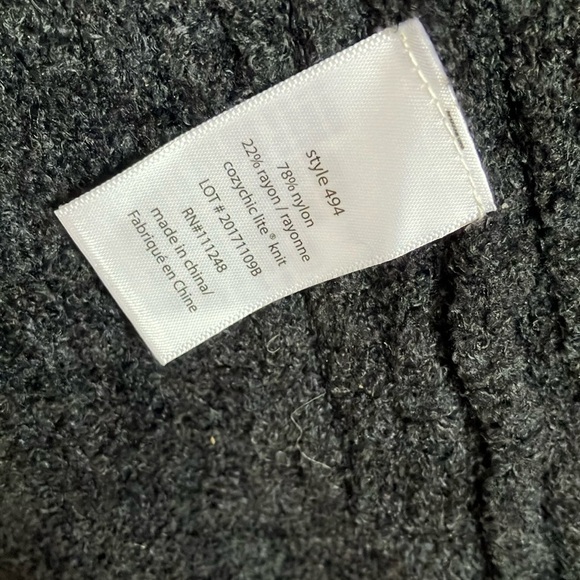 Barefoot Dreams cozychic lite Black ribbed Cardigan Sweater Long Open-Front - Picture 3 of 5